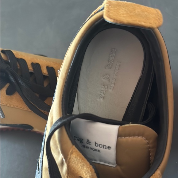 Rag & Bone Tan and Black Sneakers with Suede Upper - Picture 2 of 4